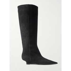=TOTEME Suede Sharp 40 Knee High Boot Black Size 40